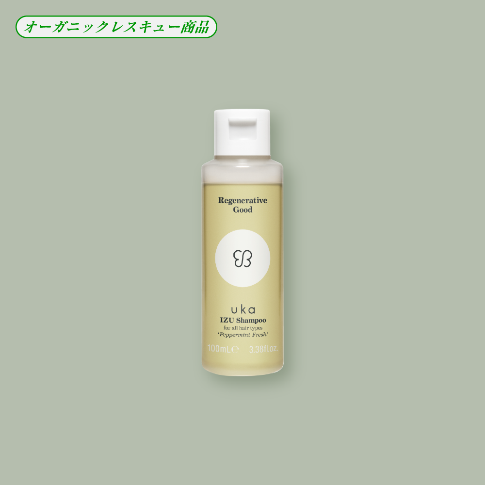 uka IZU Shampoo for all hair types 'Peppermint Fresh' 100mL Bottle