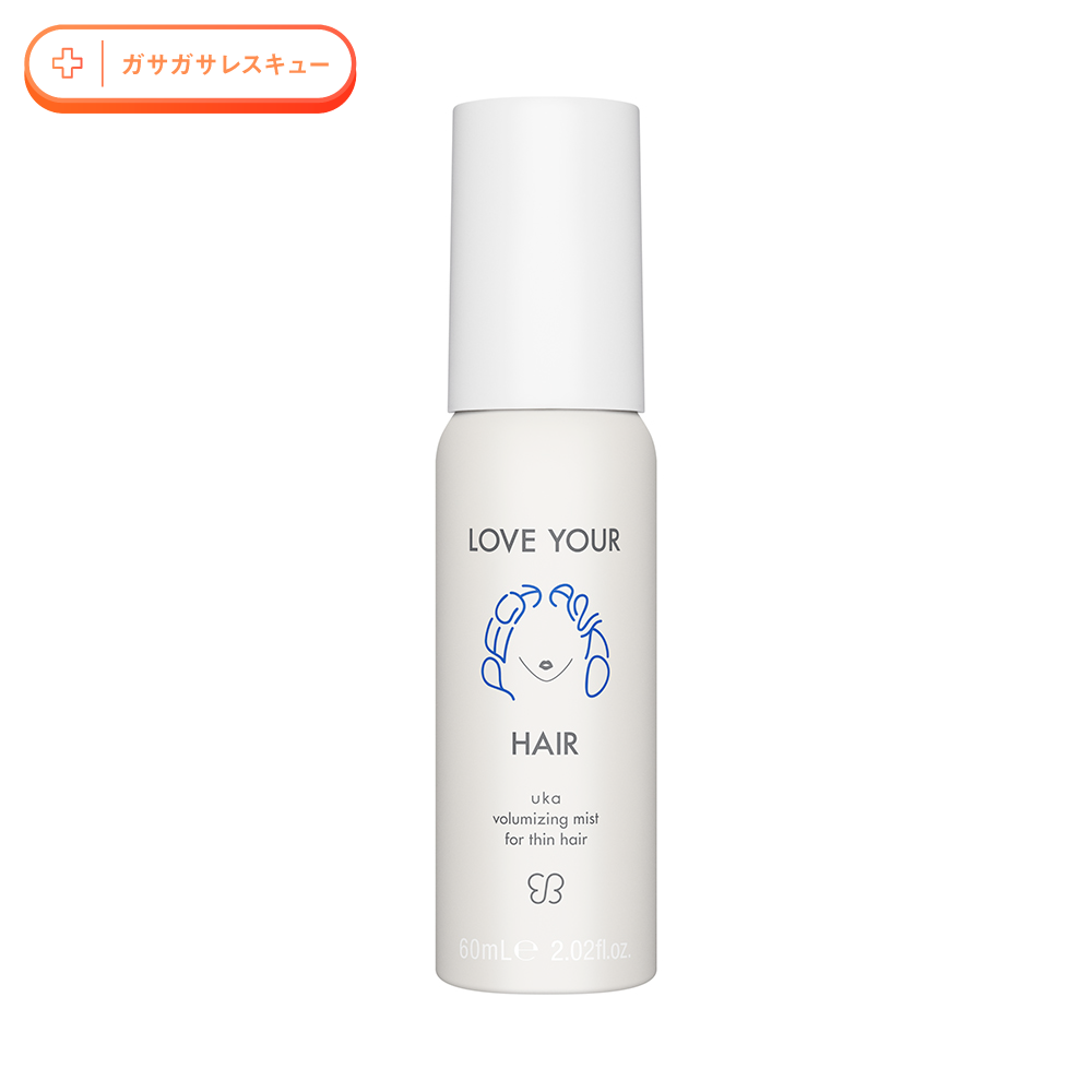 uka LOVE YOUR PECHANKO HAIR volumizing mist for thin hair