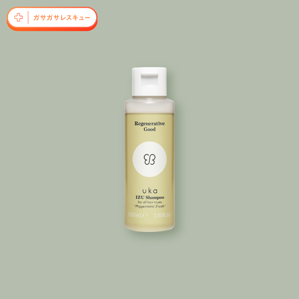 uka IZU Shampoo for all hair types 'Peppermint Fresh' 100mL Bottle
