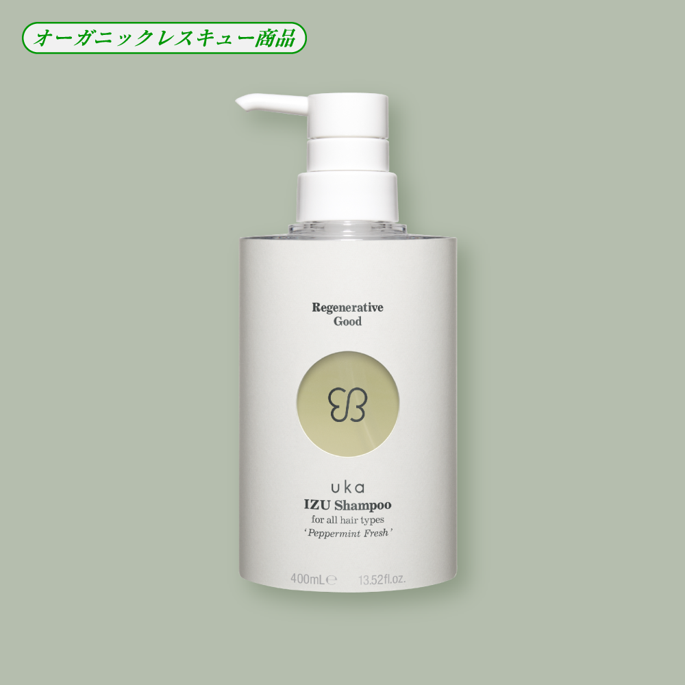 uka IZU Shampoo for all hair types 'Peppermint Fresh' 400mL Bottle