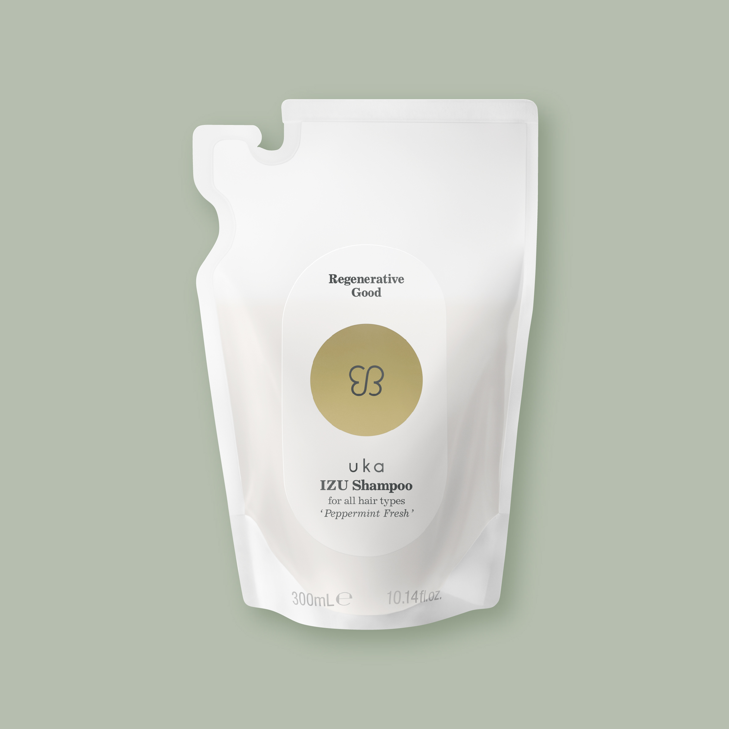 uka IZU Shampoo for all hair types 'Peppermint Fresh' 300mL Refill