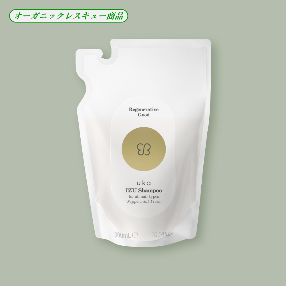 uka IZU Shampoo for all hair types 'Peppermint Fresh' 300mL Refill