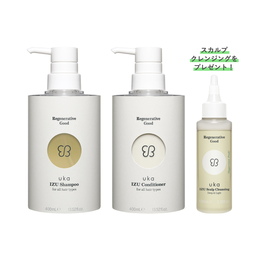 uka IZU Shampoo&Conditioner for all hair types set