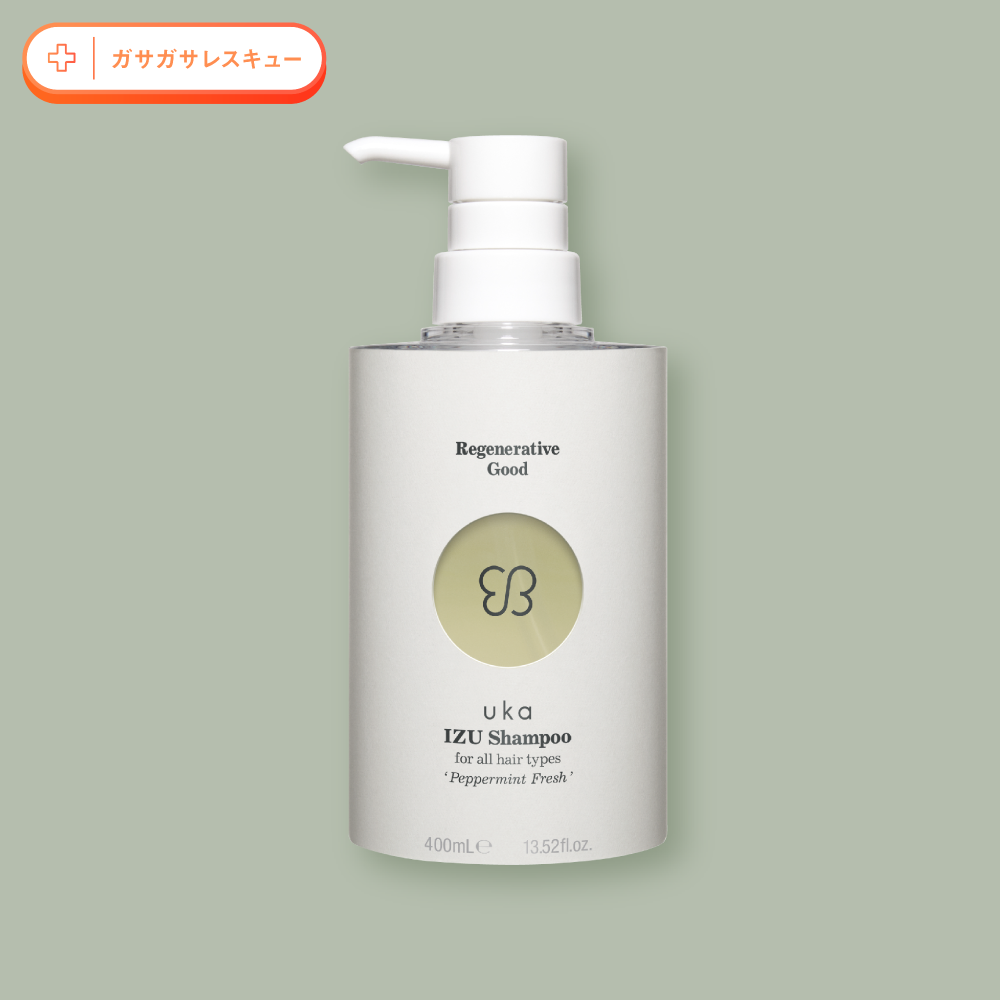 uka IZU Shampoo for all hair types 'Peppermint Fresh' 400mL Bottle